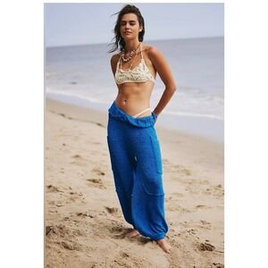 Free People Beach Dane Terry Pants Size‎ XL EUC  Blue Swim Cover